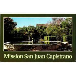 Mission San Juan Capistrano Fountain Of Evangelists 1988 Vintage Postcard SPT16